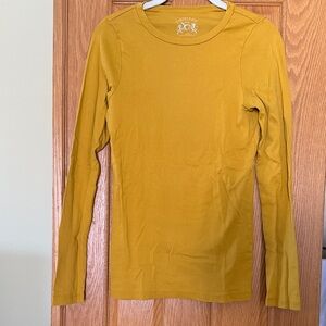 J. Crew Perfect Fit Mustard Long Sleeve Top